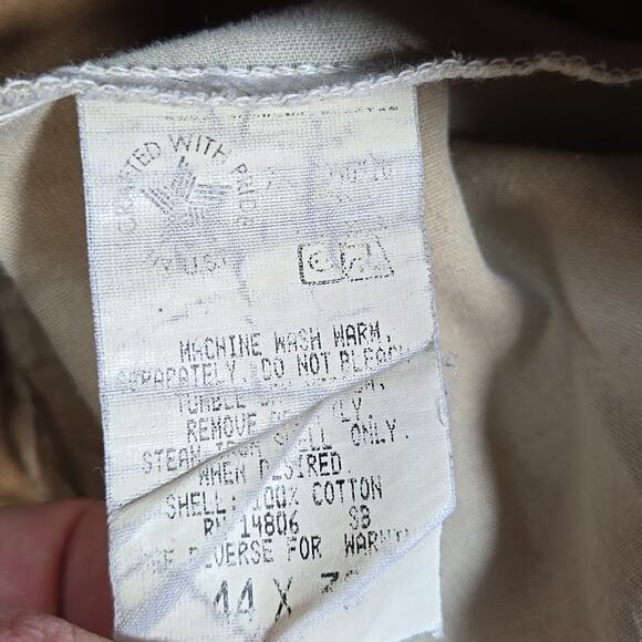 Vintage 80s 90s Carhartt Work Pants Stained Size 44 (tag) 42 x 30 (measurements) - Picture 3 of 7